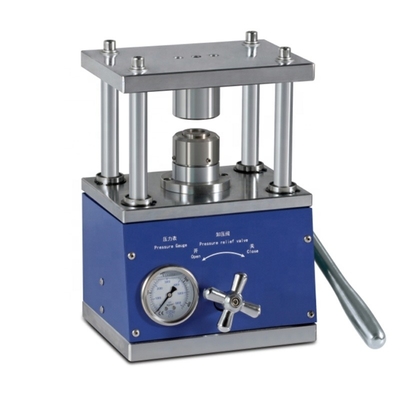 แล็บ Coin Cell Crimping Machine สำหรับแบตเตอรี่ปุ่ม 200 กก. / Cm2 ความดันสูงสุด